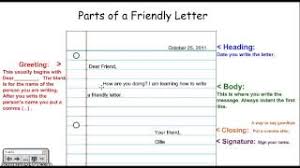 Writing A Friendly Letter Youtube
