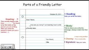 5th grade formal letter prompt : Writing A Friendly Letter Youtube