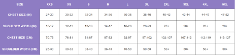 sizing chart gc2b international