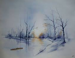 Blaue Kalte Unbekannt Blau Chronisch Unbekannt Blau Blaue Chronisch Kalte Unbe Wasserfarben Landschaften Aquarelle Landschaften Landschaftsbilder