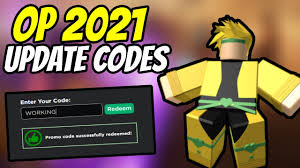 Just click on the red button above to go to the game page, then click the codes tab to find the code submission form. All New Op Codes Roblox Your Bizarre Adventure Youtube