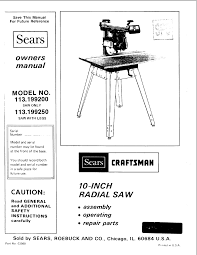 Departments accessories appliance parts exercise. Sears Craftsman 113 199200 Owner S Manual Pdf Download Manualslib