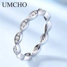 Choose from classic solitaires with traditional round or princess‐cut diamonds, glistening halo‐framed asscher or cushion‐cut diamonds, meaningful three‐stone looks, and much more. Umcho 925 Sterling Silver Rings For Women Classic Lady Elegant Simple Wedding Bands Rings Fashion Finger Accessories Buy At The Price Of 7 98 In Aliexpress Com Imall Com
