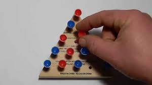 Cracker Barrel Game Strategy Triangle Wooden 14 Peg Game Jump All But One Peg Cracker Barrel Triangle Game