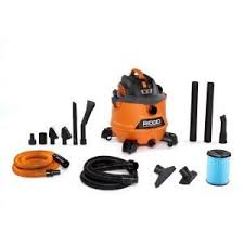 Ridgid 11 Gal 6 5 Peak Hp Smart Cart Wet Dry Shop Vacuum With Fine Dust Filter Professional Hose And Accessories In 2020 Wet Dry Vac Car Cleaning Kit Wet Dry Vacuum