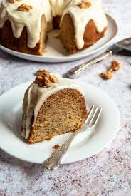 I love, love the looks of cakes baked in tube pans or bundt pans because they are beautiful without much effort. Banana Bundt Cake Something Sweet Something Savoury