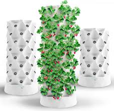 Buy Hydroponics Tower Aquaponics Grow System Garden Tower Aeroponics Growing Kit For Indoor Outdoor Herbs Fruits And Vegetables Hydrating Pump Timer Adapter Seeding Bed Net Pots 80