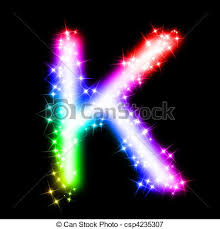 colorful alphabet letter k