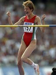 The women's long jump was introduced over fifty years later in 1948 and was the second olympic jumping event for women after the high jump, which was added in 1928. Stefka Kostadinova Is A Bulgarian Retired Athlete And The Current Women S World Record Holder In The High Jump High Jump Track And Field Acrobatic Gymnastics