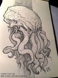 Cthulhu Sketch 2 Tatuagem De Animais Cthulhu Arte Escura