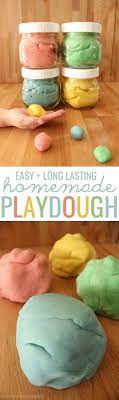 Easy Long Lasting Homemade Playdough Homemade Playdough Homemade Playdough Recipe Craft Activities For Kids