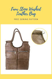 Access our range of free leathercraft patterns all avaialbe to download today. Faux Stone Washed Leather Bag Free Sewing Pattern Sew Modern Bags