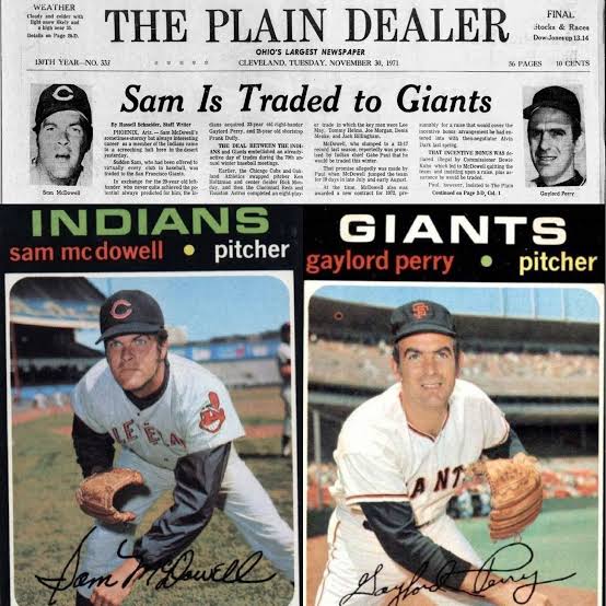 Indians trade Sam for Gaylord Perry