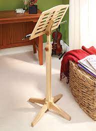 So here is my take on the design. Custom Music Stand Woodworking Project Woodsmith Plans