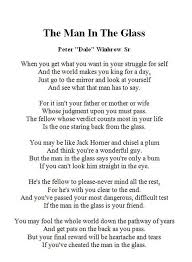 Man In The Glass Inspirational Words Of Wisdom Motivational Poems Encouraging Poems