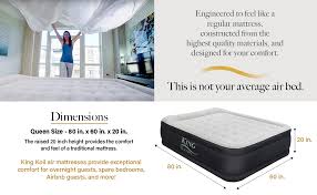Free shipping orders $45+ · easy returns · find the perfect piece Amazon Com King Koil Queen Air Mattress With Built In Pump Best Inflatable Airbed Queen Size Elevated Raised Air Mattress Quilt Top 1 Year Manufacturer Guarantee Included Sports Outdoors