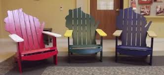 Kathy S 3 Adirondack Chairs In The Shape Of Wisconsin Custommade Com Adirondack Chair Outdoor Chairs Chair
