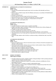 In our sample cv below, you'll see how the cv includes example of a mechanic's work, whether it's your cv should be clear, and easy to read. Automotive Technician Resume Samples Velvet Jobs