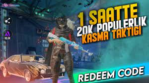 1 Saatte Bedava 20k Populerlik Kasma Taktigi Pubg Mobile 3 Motor Veren Redeem Code 2020 Youtube
