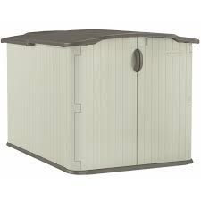 Les plus célèbres sont les coffres de jardin keter qui s'est spécialisé dans les rangements en résine. Grand Coffre De Rangement Suncast 2730 Litres Ou Abri 3 Velos Gris Boutique Jardinitis