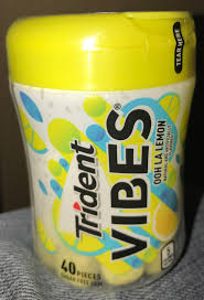 Trident Vibes Ooh La Lemon Sugar Free Gum Sugar Free Gum Lemon Sugar Sugar Free