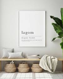 Lagom Definition Lagom Wall Art Scandi Definition Definition Wall Art Printable Wall Art Simple Art Nordic Decor Scandi Print Wall Printables Nordic Decor Printable Wall Art