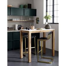 Shop Palate High Marble Top Dining Table Progressive Table For Four Rises To The Occasion With A Fr High Dining Table Marble Top Dining Table Brass Bar Stools