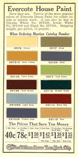 a 1917 colour chart for house colors old house colors