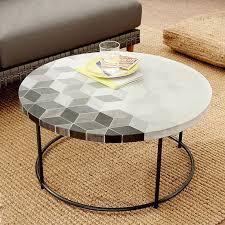 Mosaic Tiled Outdoor Coffee Table Isometric Concrete Tiled Coffee Table Mosaic Coffee Table Coffee Table