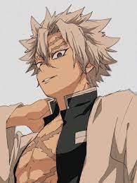 Sanemi tem porte físico mediano, sua estrutura muscular é bem enrijecida e torneada. Sanemi Shinazugawa Anime Demon Slayer Anime Anime Guys