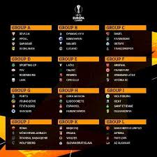 A Review Of The 2019 20 Season Uefa Europa League Group Draws As Released On Friday Europa League Rennes Transfer Window