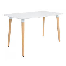 dsw white rectangular dining table