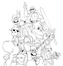 Super mario online coloring pages super mario is a platform game produced by nintendo in late 1985. Super Smash Bros Coloring Pages Sketch Coloring Page Coloring Pages Super Coloring Pages Smash Bros