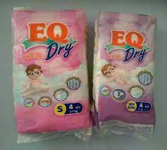 Eq Dry Diapers 4pcs Nb Small Babies Kids Bathing Changing Diapers Baby Wipes On Carousell