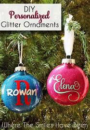 Keep late friends and family close to your heart by customizing unique memorial ornaments that will remind of them every christmas. Diy Personalized Glitter Ornaments Christmas Diy Christmas Ornaments Inexpensive Diy Gifts