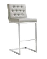 Based on the furniture and space in your office or home, pick a bar stool that's the right size for your room. Kelsinki Light Gray Tufted Leather Bar Stool