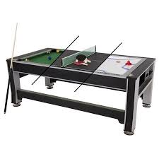 Triumph 3 In 1 Rotating Swivel Multigame Air Hockey Billiards Pool And Table Tennis Table Walmart Com Multi Game Table Billiards Air Hockey