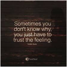 Sometimes You Don T Know Why You Just Have To Trust The Feeling Quote Crazy About You Quotes Inspiring Quotes About Life Life Quotes