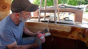 Stripping And Sanding Varnish With A Heat Gun To Prep For New Coats Youtube