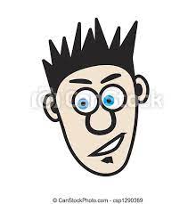 Spiky hired yello guy cart00n. Cartoon Dude Illustration Of A Young Cartoon Man That Has Spiked Hair And A Soal Patch Canstock