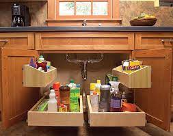 I'll also show you the mechanics and inner workings of the rolling, sliding and hinging cabinet puzzle and you can make this system work for your blind corner situation. Deep Kitchen Drawer Organizers Casanovainterior Diy Kitchen Storage Kitchen Sink Storage Small Kitchen Storage