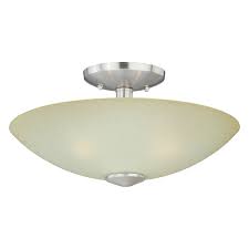 Picking the right ceiling flush mount lights can have a huge impact on the rooms in your home. 3l Nickel Contemporary Semi Flush Ceiling Light Or Fan Light Kit 13 75 In W X 4 25 In H X 13 75 In D Overstock 20909037