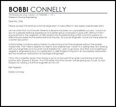 Going Back To School Resignation Letter Example Letter Samples Templates