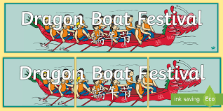 Time for dragon boat race. Dragon Boat Festival Display Banner English Mandarin Chinese