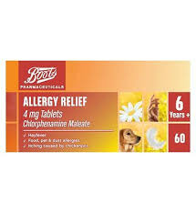 Boots Pharmaceuticals Boots Allergy Relief 4mg Tablets Chlorphenamine 20 Advantage Card Points Helps To Relieve The Sy Allergy Relief Dust Allergy Allergies
