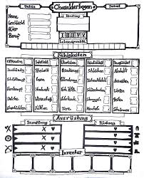 Der charakterbogen gilt als bestandteil von pen & paper. Mein Erstes Pen Paper Penandpapergermany