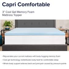 We carry all the top brands and sleep technology, so you can find exactly what you need in one convenient place. Flash Furniture Capri Comfortable Sleep 3 Full Gel Memory Foam Mattress Topper Mr M35 3 F Gg