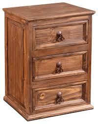 See more ideas about nightstand, wood nightstand, rustic nightstand. Rustic Solid Wood 3 Drawer Nightstand Traditional Nightstands And Bedside Tables By Crafters And Weavers Houzz