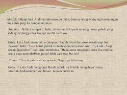 Anekdot merupakan cerita singkat yang di dalamnya mengandung unsur menyindir yang bersifat lucu atau humor. Pengertian Anekdot Ciri Ciri Anekdot Kaidah Anekdot Struktur Anekdot Ppt Download