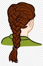 Simple vector showing young girl with long, blonde hair, that makes herself a braid. French Braid Icons Png Free And Downloads Cartoon Hair Braid Clipart 4199150 Pikpng